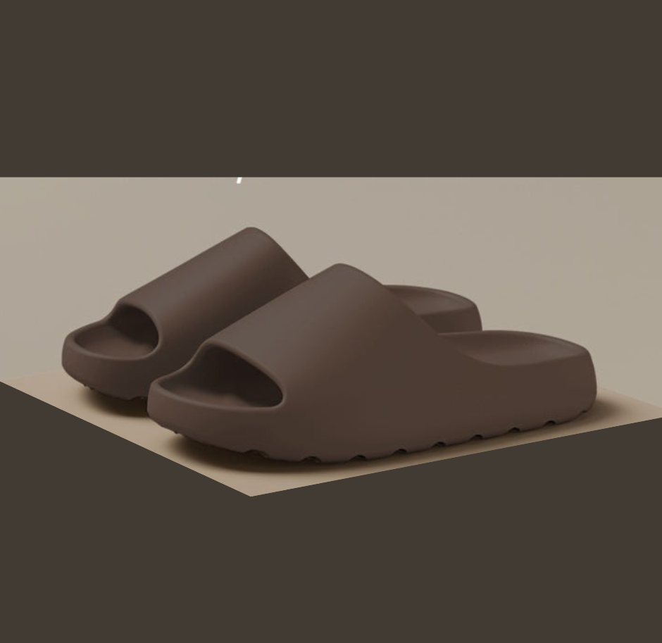 Stylish unisex open toe cloud slippers made from waterproof EVA, offering ultimate comfort for men & women.