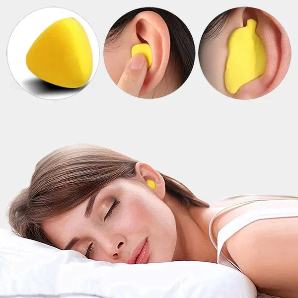 Unisex SilentComfort noise cancelling earplugs for sound dampening & sleep. Hypoallergenic & reusable.