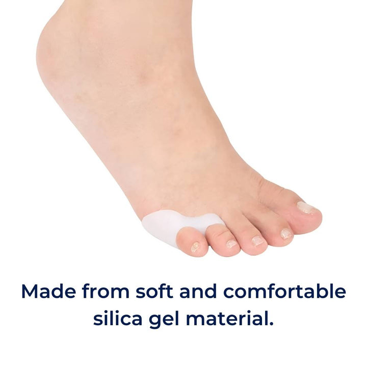 Flexible gel toe separators for bunion and hammertoe correction. Provides unisex pain relief and support.