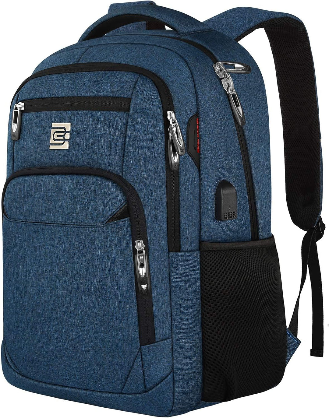 Sleek black anti-theft laptop backpack, perfect for daily use, school, or business travel.