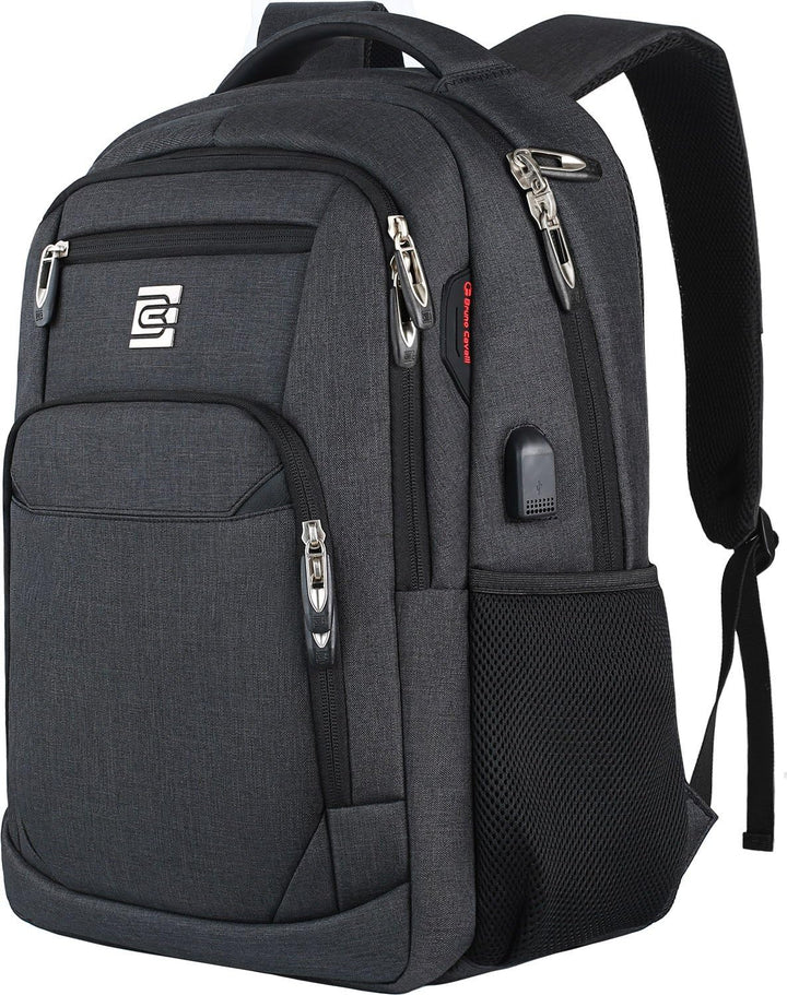 Unisex anti-theft commuter backpack, water-resistant, with USB charging for ultimate convenience.