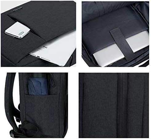 Sleek slim waterproof backpack with USB port, ideal for modern business & school use.