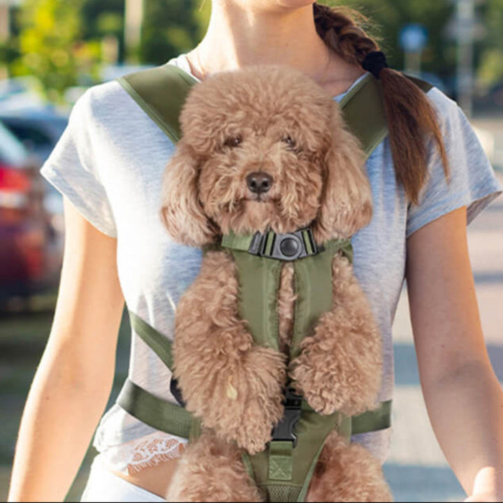 Unisex small dog carrier backpack, breathable & lightweight for pet travel & hiking. Hands-free adventure gear.