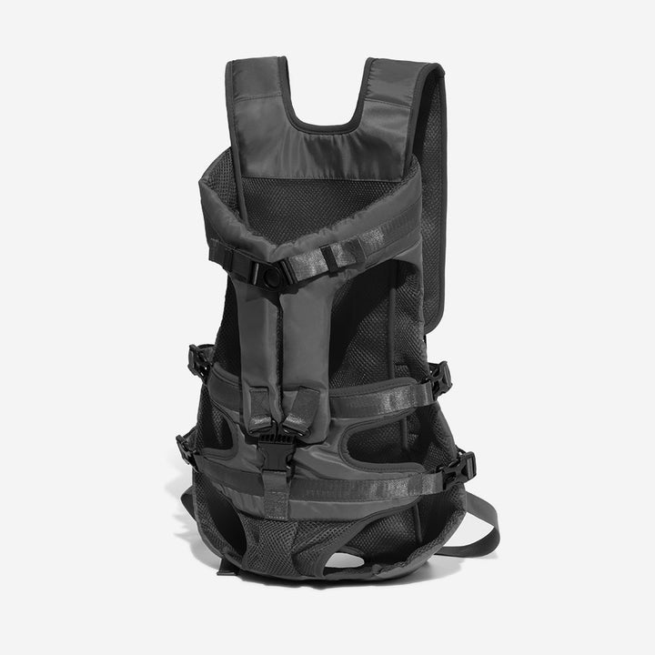 Hands-free small dog travel backpack. Breathable pet carrier, perfect for hiking, adventure, & daily outings.