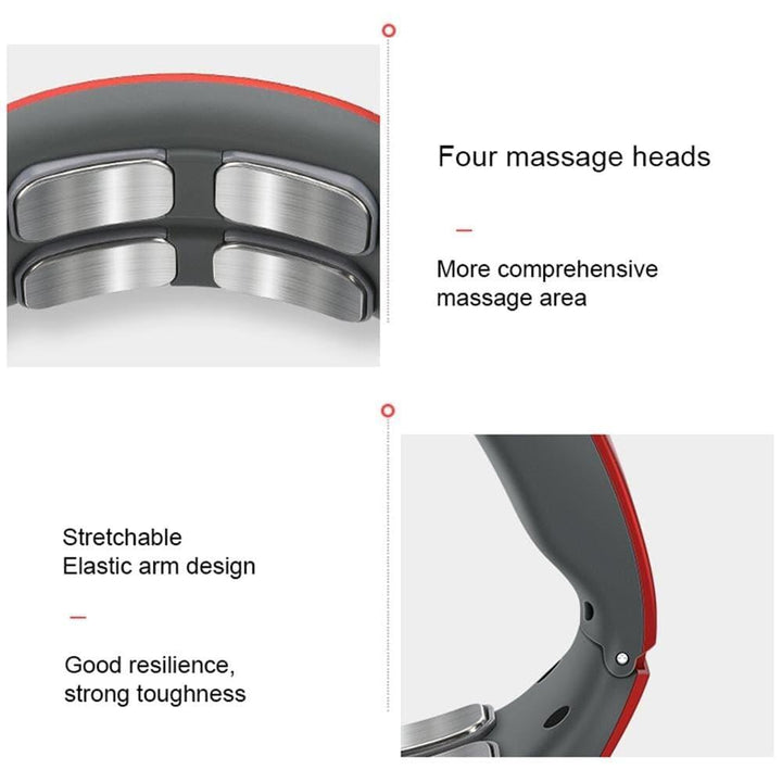 Unisex 4D Neck & Shoulder Massager for comfortable heat therapy & muscle relaxation, promoting wellness.