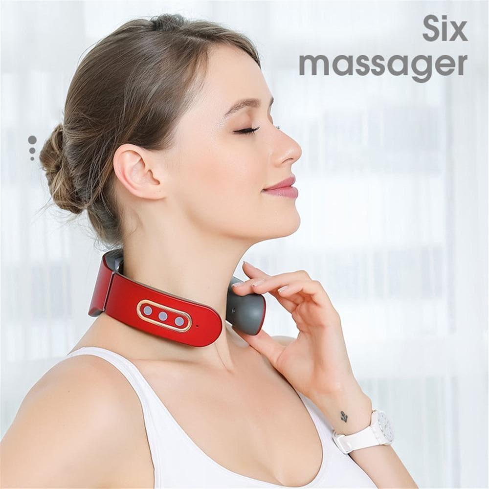 Advanced 4D Neck & Shoulder Massager with soothing heat therapy for stress relief and deep muscle relaxation.