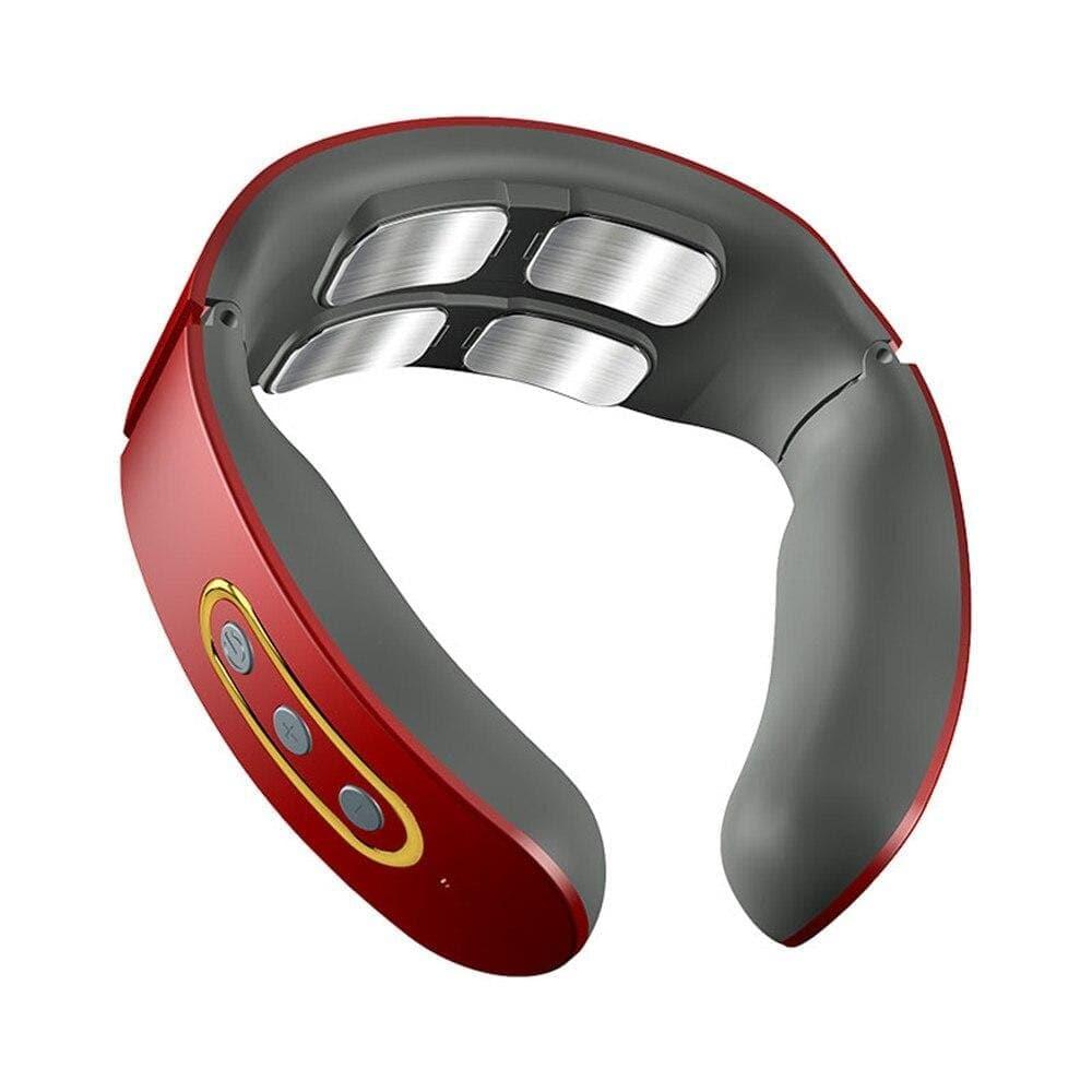 Unisex portable Smart 4D Neck & Shoulder Massager with heat therapy for cervical spine and muscle relaxation.