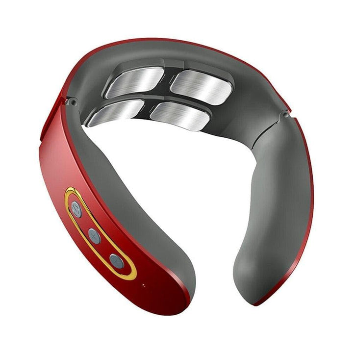 Unisex portable Smart 4D Neck & Shoulder Massager with heat therapy for cervical spine and muscle relaxation.