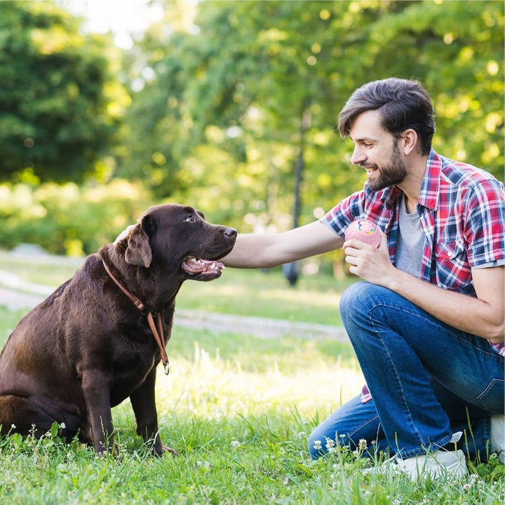 Unisex SmartBounce interactive dog toy ball, great for physical and mental stimulation.