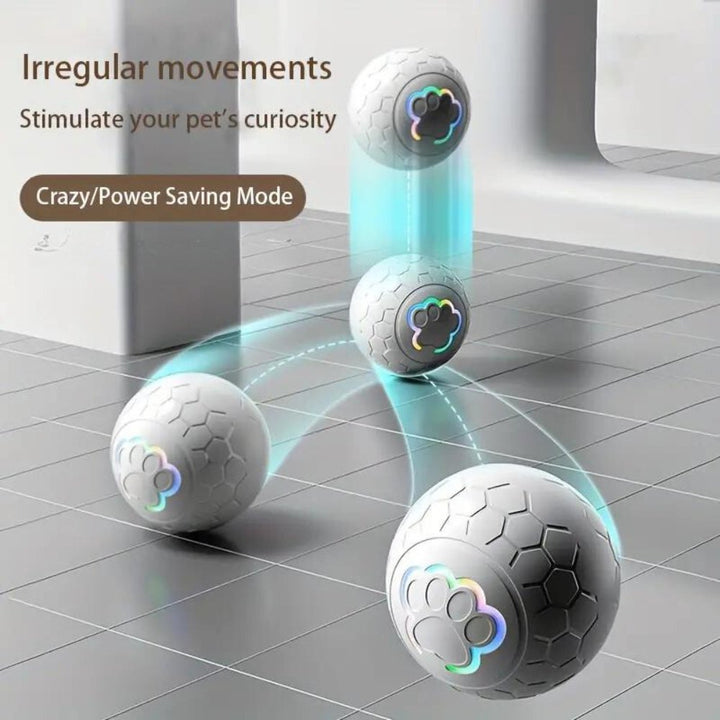 Interactive dog toy ball, SmartBounce feature for mental stimulation and physical activity.