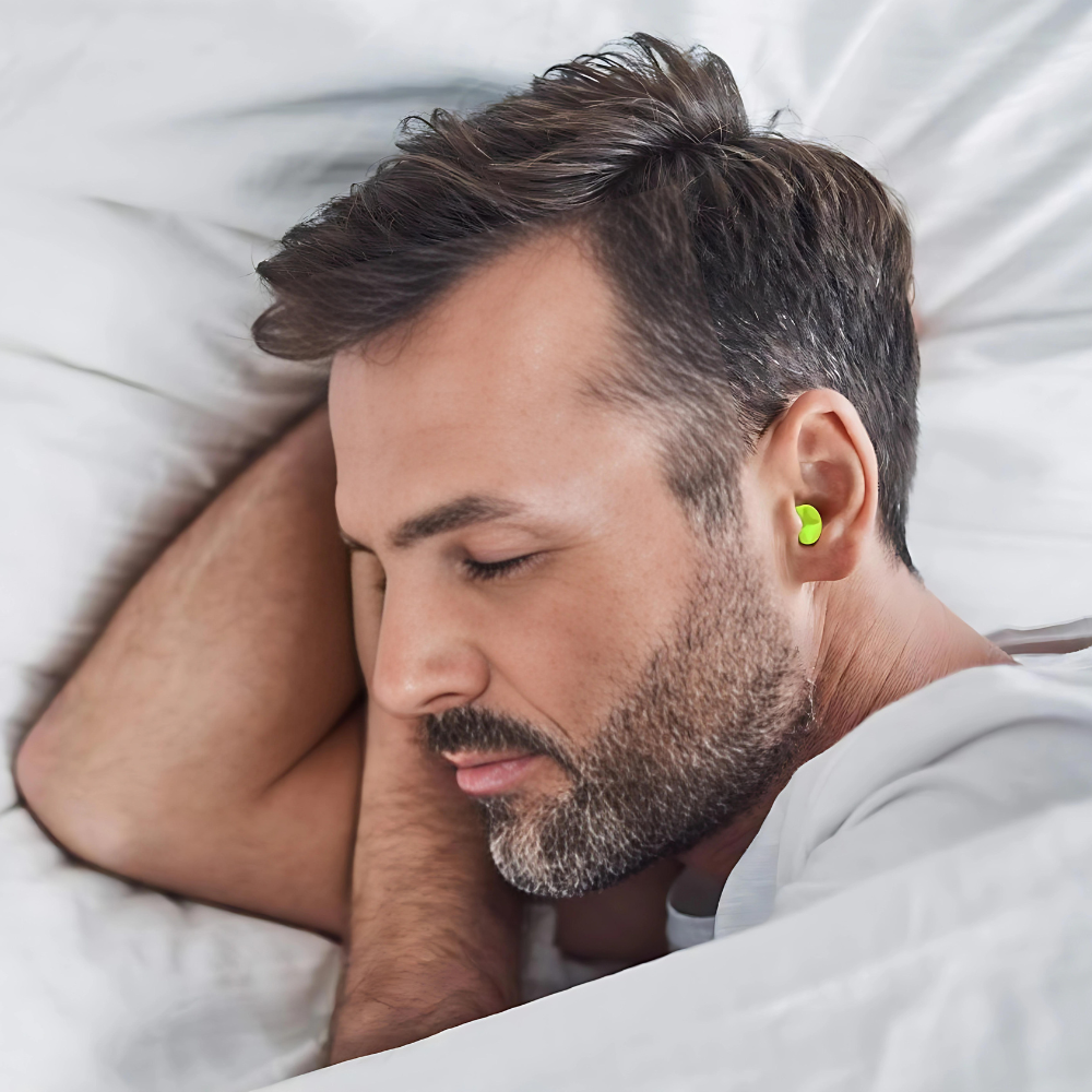Soft silicone unisex earplugs for superior noise reduction, ideal for sleeping & focused study.