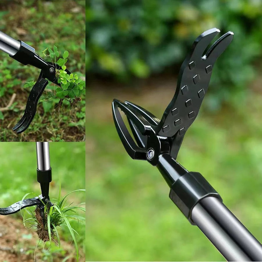 Ergonomic stand up weeder, a long-handle garden tool for efficient lawn care & weed removal.