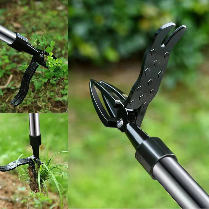 Ergonomic stand up weeder, a long-handle garden tool for efficient lawn care & weed removal.