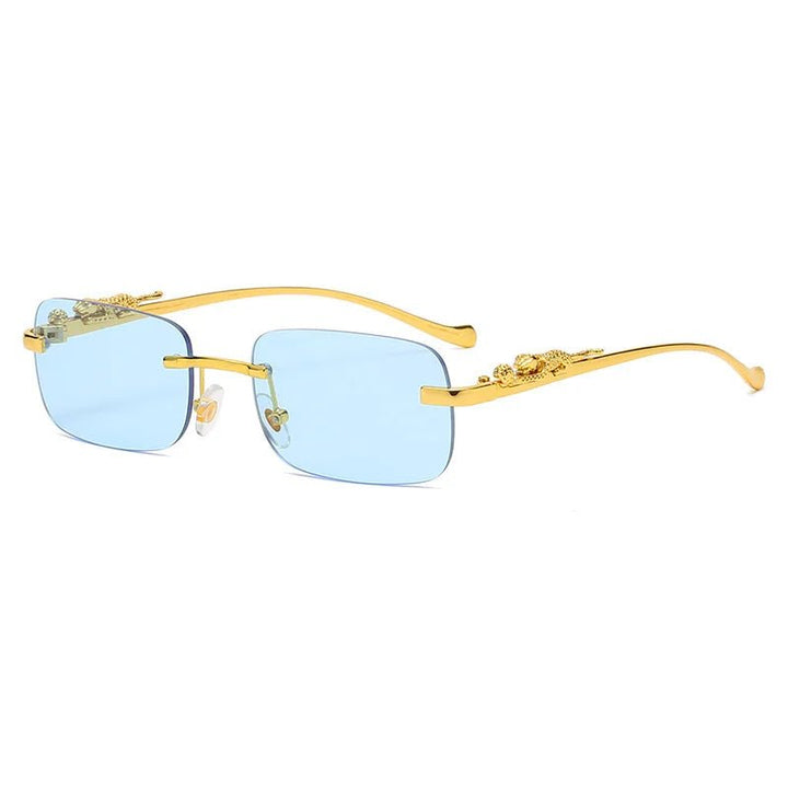 Unisex stylish rimless shades, ideal for outdoor activities, with full UV400 protection.