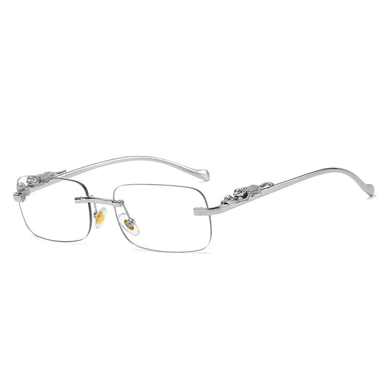 Unisex rimless design sunglasses, a stylish accessory with UV400 for fashion and function.