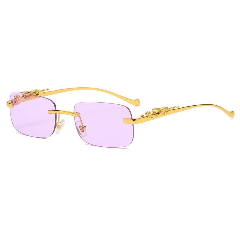 Outdoor essential: Unisex rimless shades with anti-reflective gradient UV400 lenses.