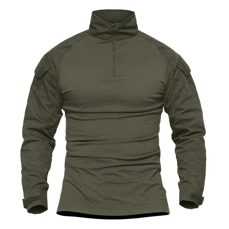 Unisex Tactical Shirt in multi-cam pattern, long sleeve combat apparel for hunting and paintball