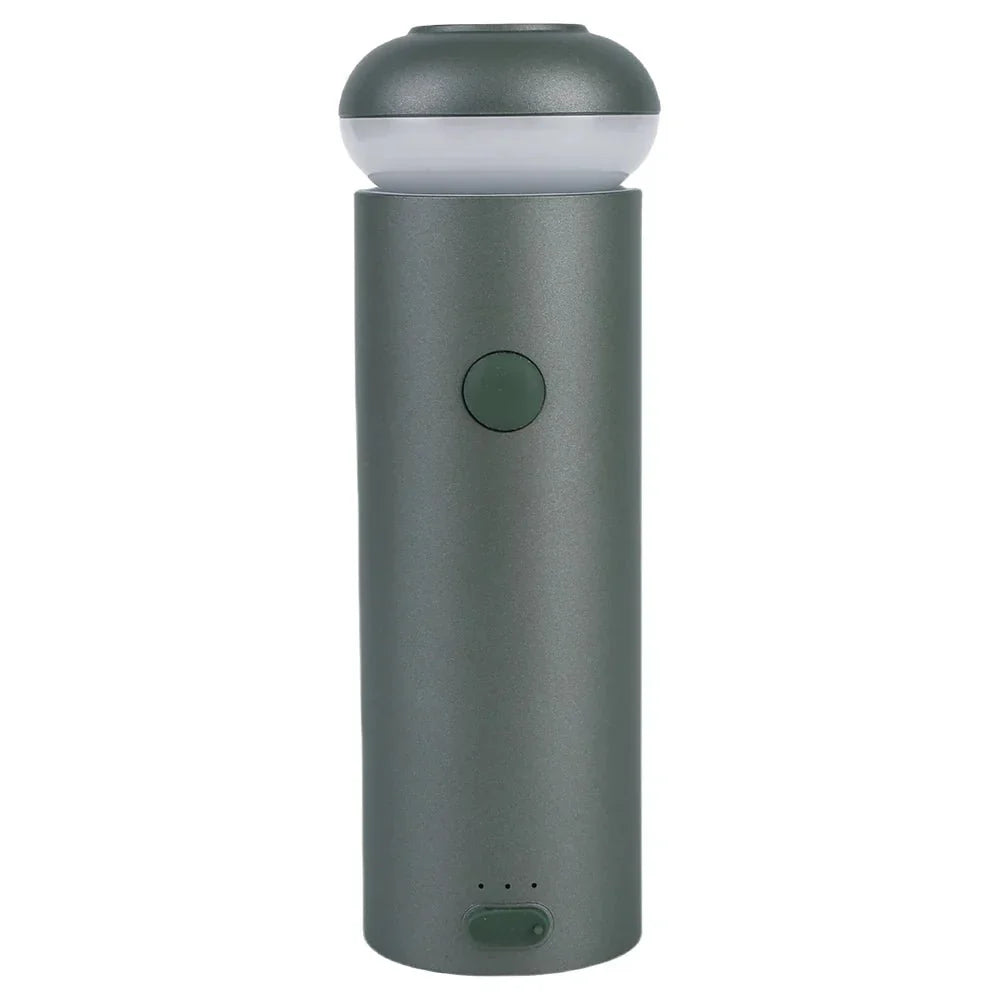 Unisex outdoor portable camping light. Rechargeable telescopic lamp with magnetic base, essential travel accessory.