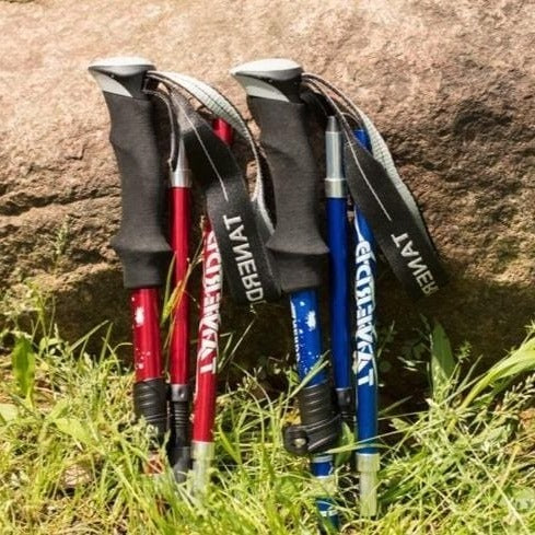 Lightweight foldable walking pole, ideal for adventure hiking. A unisex, durable & adjustable trekking aid.
