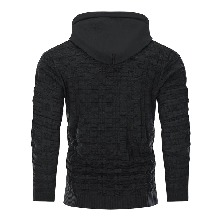 Lifestyle shot of someone enjoying outdoor activities in a warm, comfortable unisex textured hoodie.