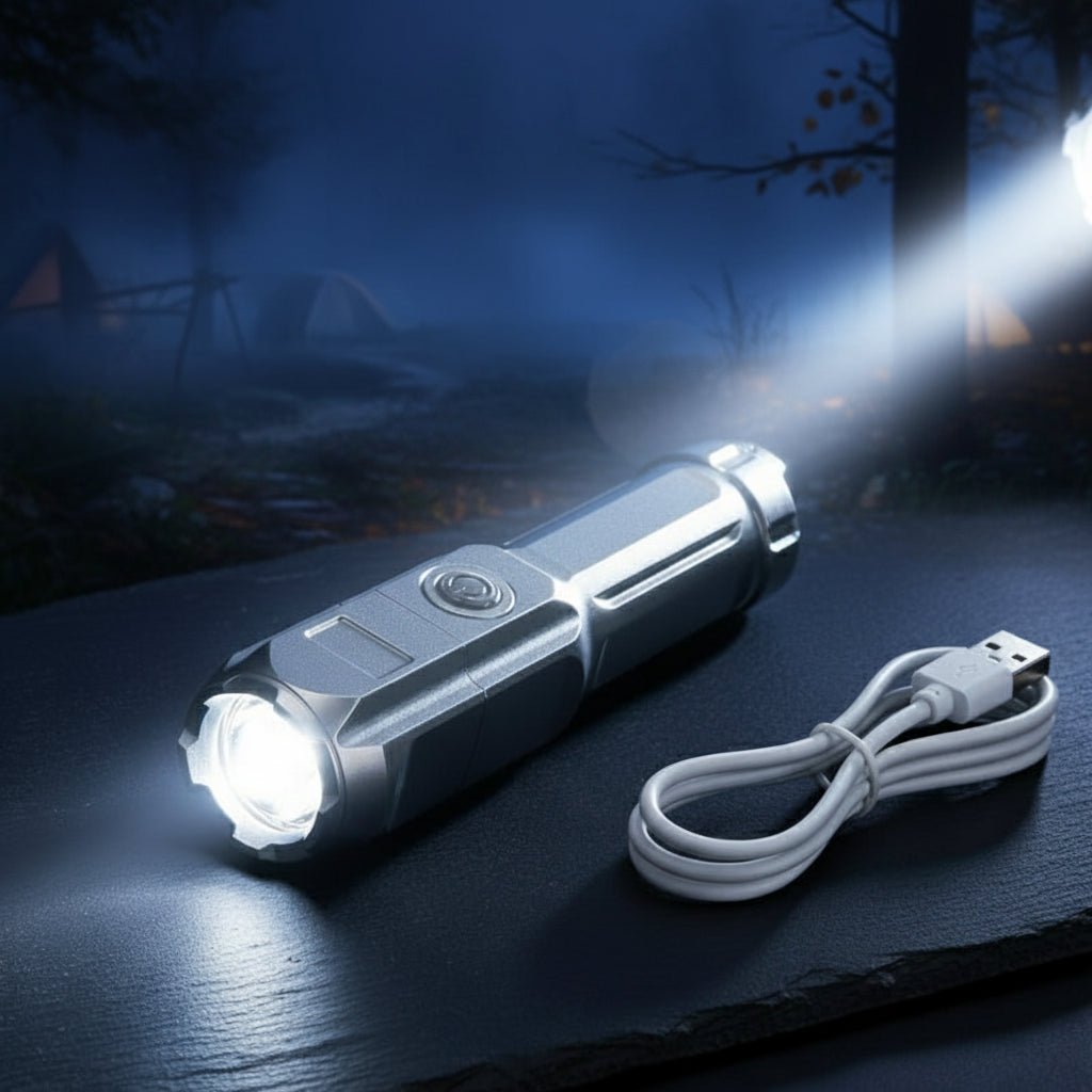 Durable, waterproof LED flashlight with ultra-bright beam. Perfect portable light for outdoor gear & emergencies.