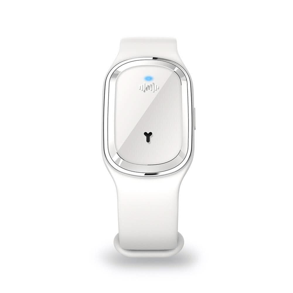 Unisex modern ultrasonic mosquito repellent bracelet, rechargeable, chemical-free for all your outdoor insect defense.