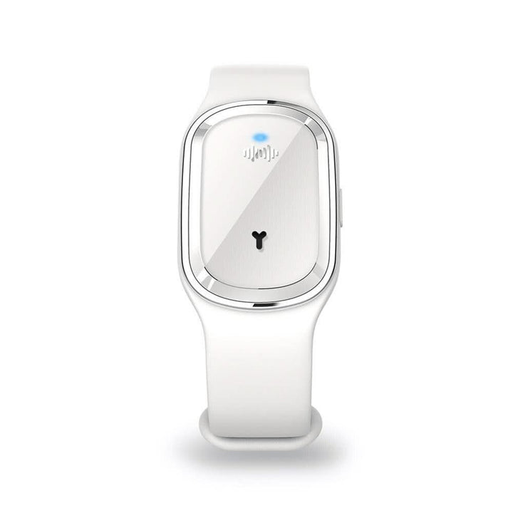 Unisex modern ultrasonic mosquito repellent bracelet, rechargeable, chemical-free for all your outdoor insect defense.