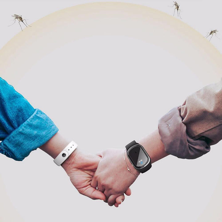 Family-safe ultrasonic bug repellent wristband, rechargeable & comfortable for all ages.