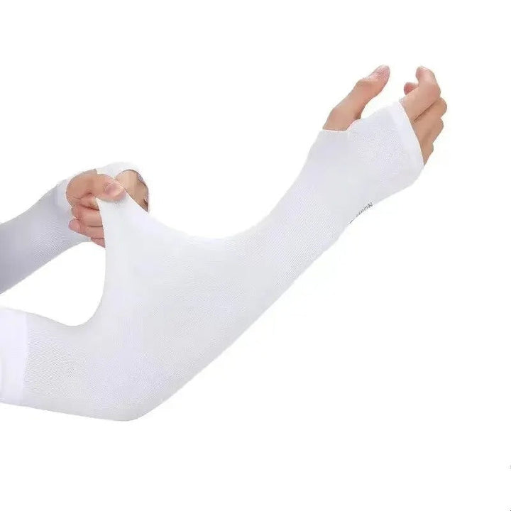 Breathable, cooling arm sleeves for men & women, ideal for sun protection & outdoor comfort.