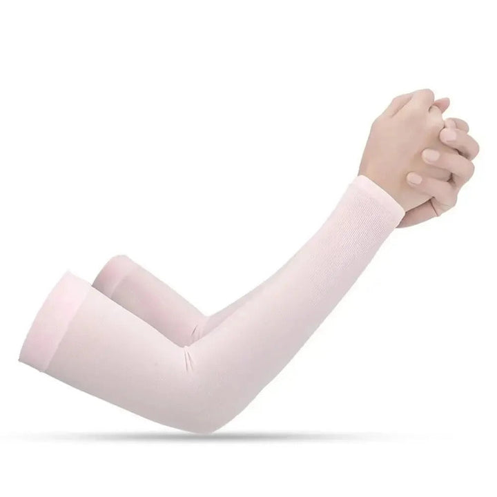 Unisex sun protection arm sleeves for UV block, ideal for all outdoor sports & activities.