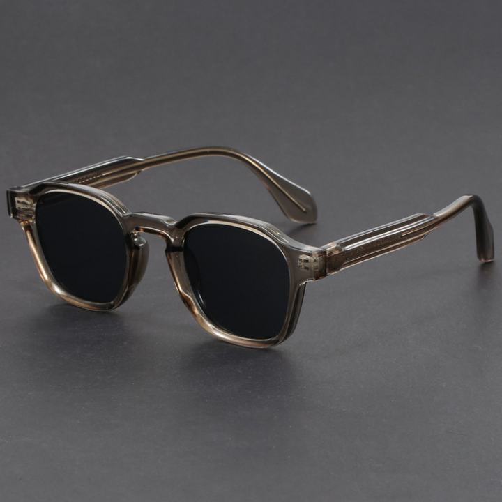 Unisex fashion sunglasses with a distinctive retro square silhouette and UV filter