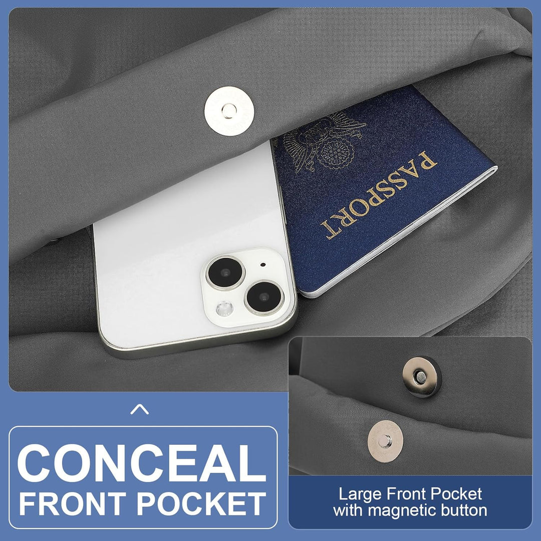 Minimalist unisex water-resistant backpack, organized, perfect for work, school, & travel.