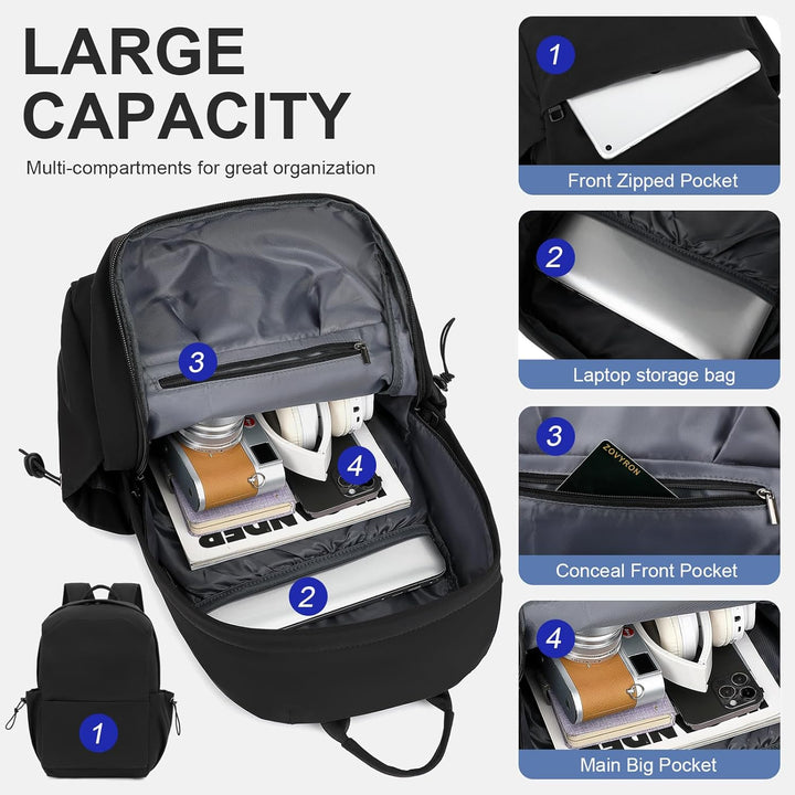 Organized travel bag for adventures, water-resistant, comfortable & durable.