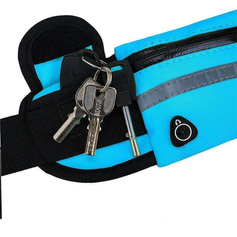 Secure fitness waist belt, water-resistant & adjustable. Keep essentials safe during runs.