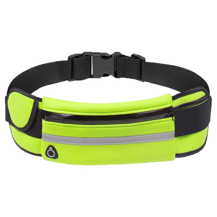 Slim water-resistant running waist pack for phones & small items. Hands-free exercise.