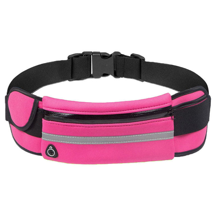 Unisex water-resistant waist belt for running, hiking & gym. Adjustable phone holder.
