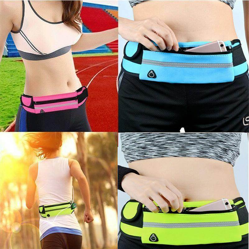 Secure, hands-free running belt, water-resistant travel pouch. Great for workouts.