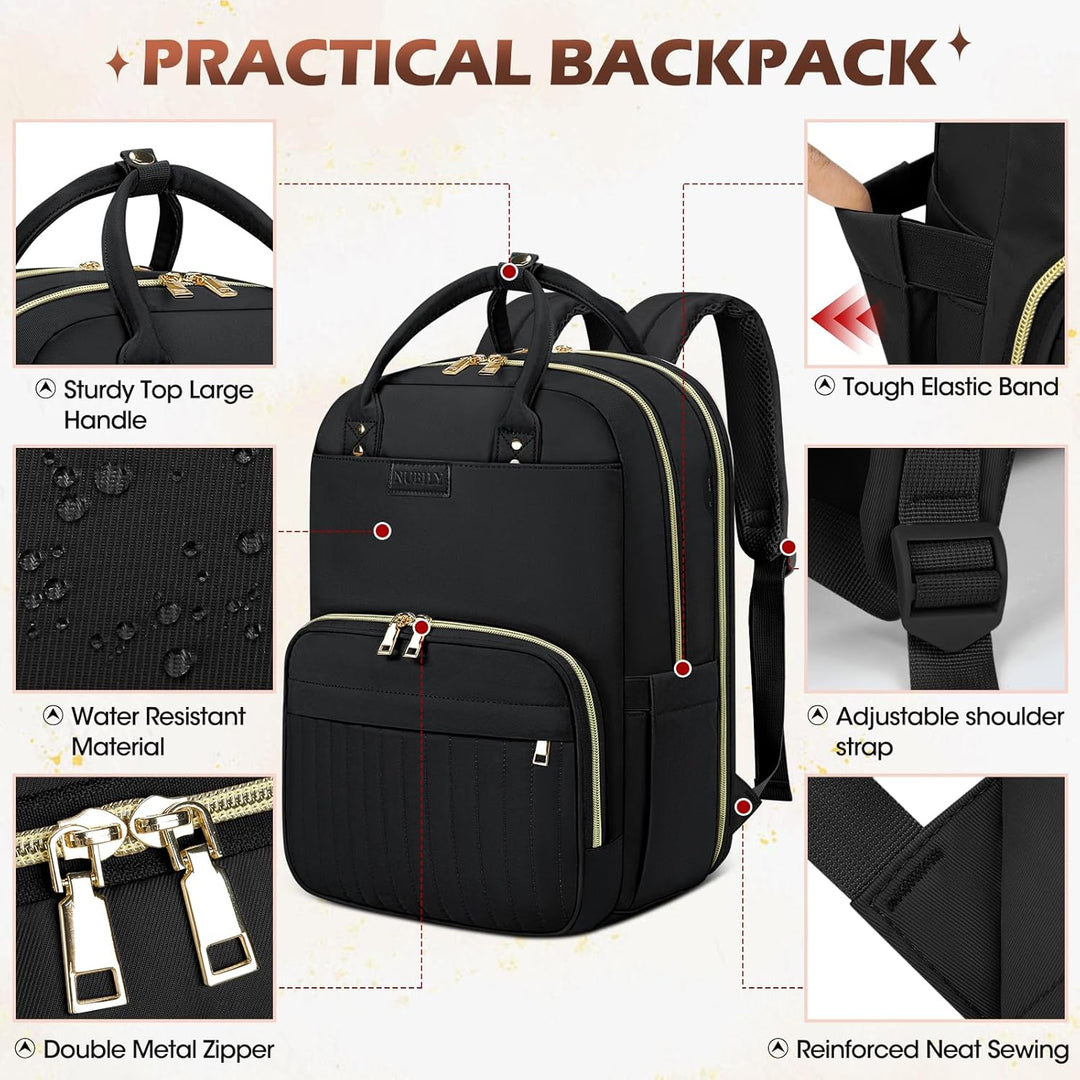 Durable water-resistant AeroFlex travel backpack for men & women, ideal for commuters, students, and organized travelers.