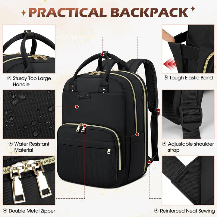 Durable water-resistant AeroFlex travel backpack for men & women, ideal for commuters, students, and organized travelers.