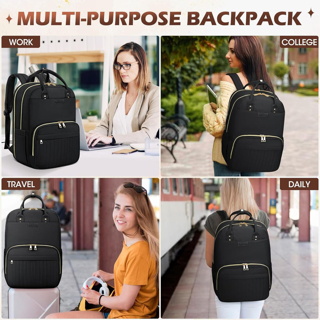 Padded laptop backpack for secure tech protection, water-resistant & unisex, great for work, study, and daily travel.