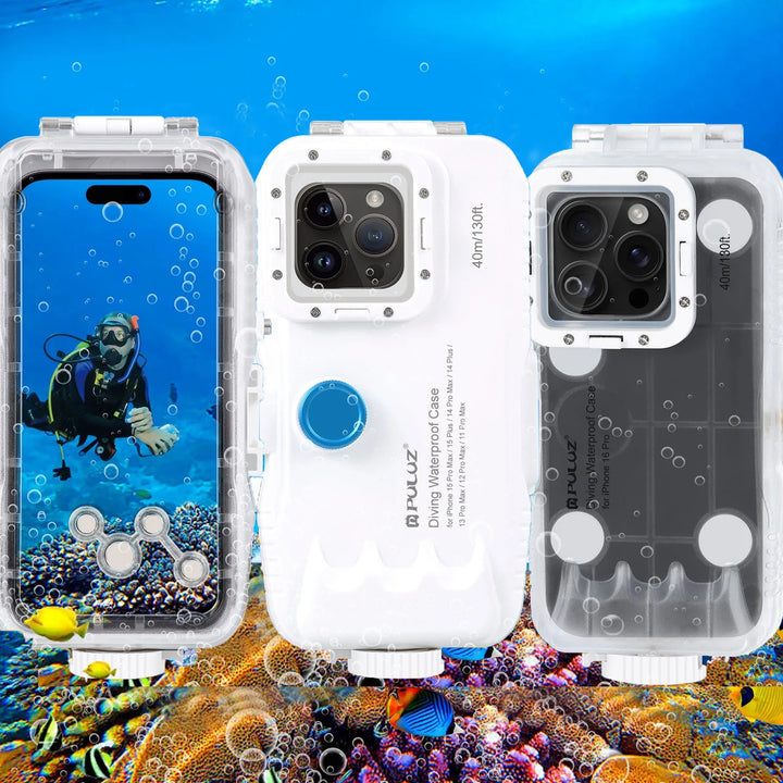 AquaShield waterproof iPhone diving case with touch control for snorkeling & watersports.