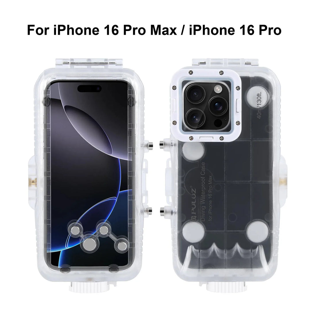 Shockproof AquaShield diving case for iPhone, 130ft (40m) protection. Ideal for underwater tech.