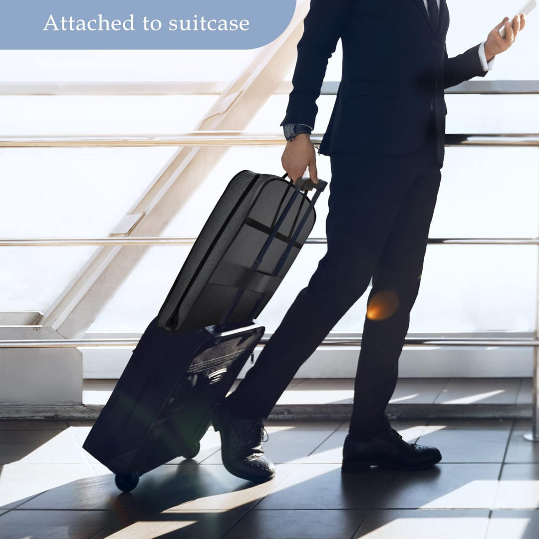 Foldable Oxford waterproof travel garment bag, unisex. Keeps suits wrinkle-free and dry during trips.