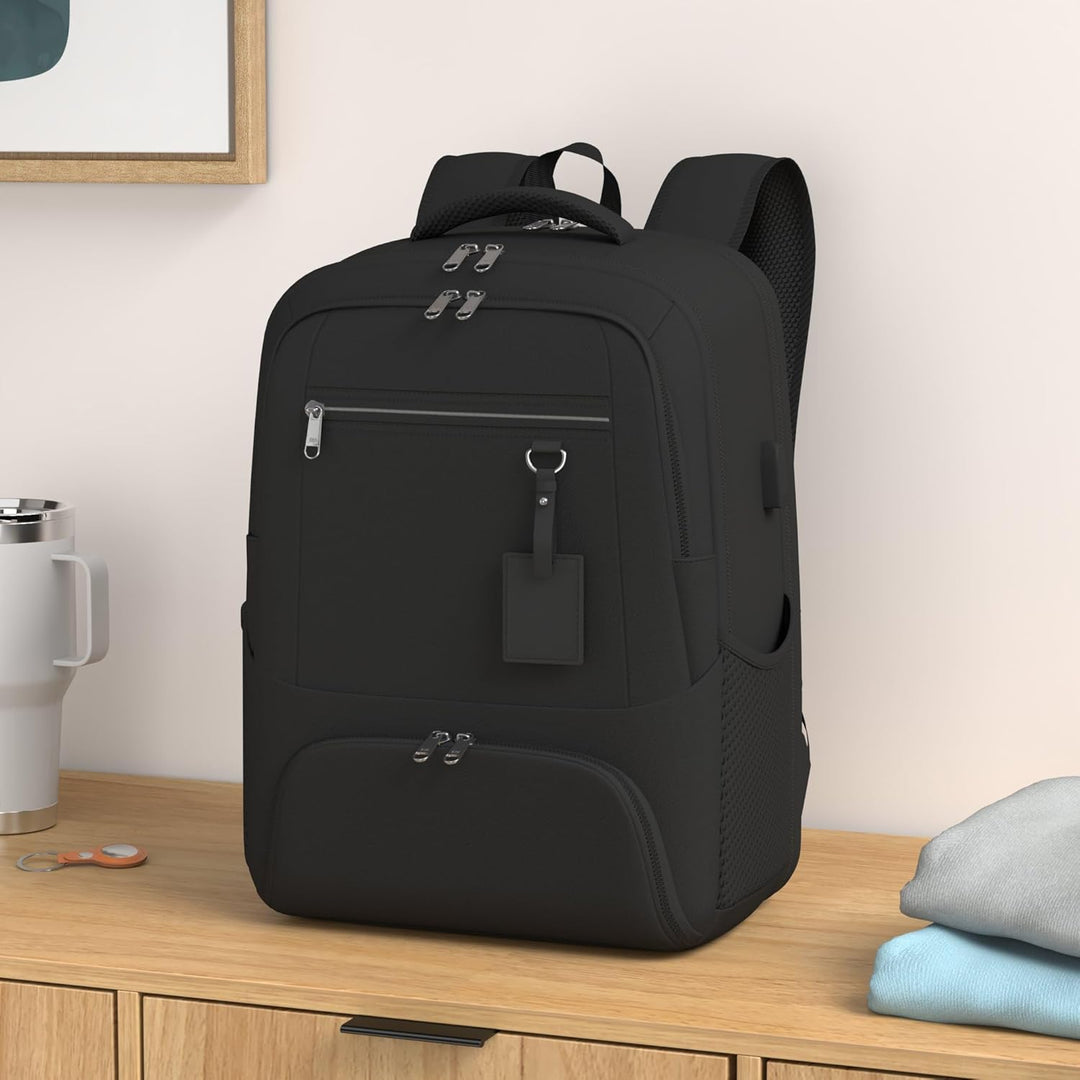 Insulated lunch compartment within a waterproof unisex backpack, keeping food fresh for school or work.