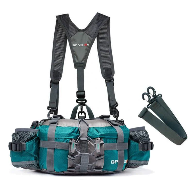 Unisex waterproof outdoor crossbody sling bag for hiking, travel & daily adventures. Durable nylon design.