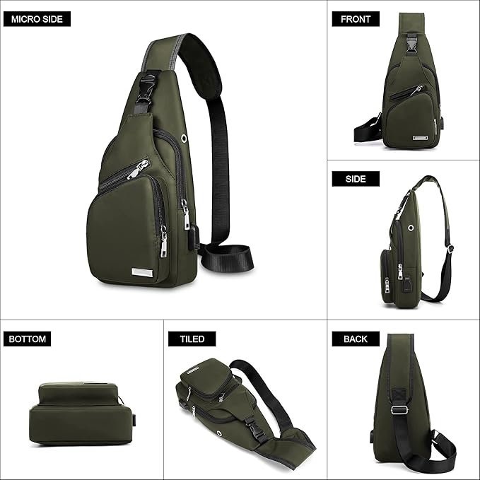 Person wearing a versatile waterproof sling bag as a crossbody, ready for daily adventures.