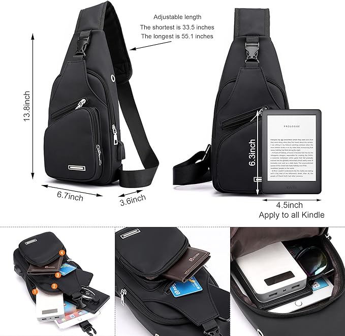 Adventure-ready waterproof sling bag, durable crossbody for hiking, biking & exploring.