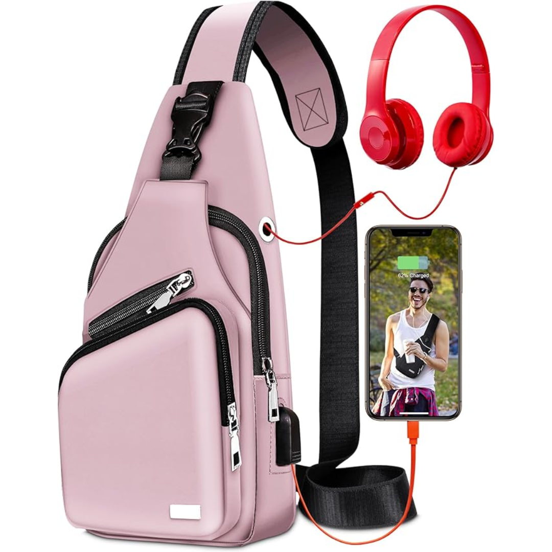 Lightweight waterproof sling bag, comfortable crossbody for travel & daily adventures.