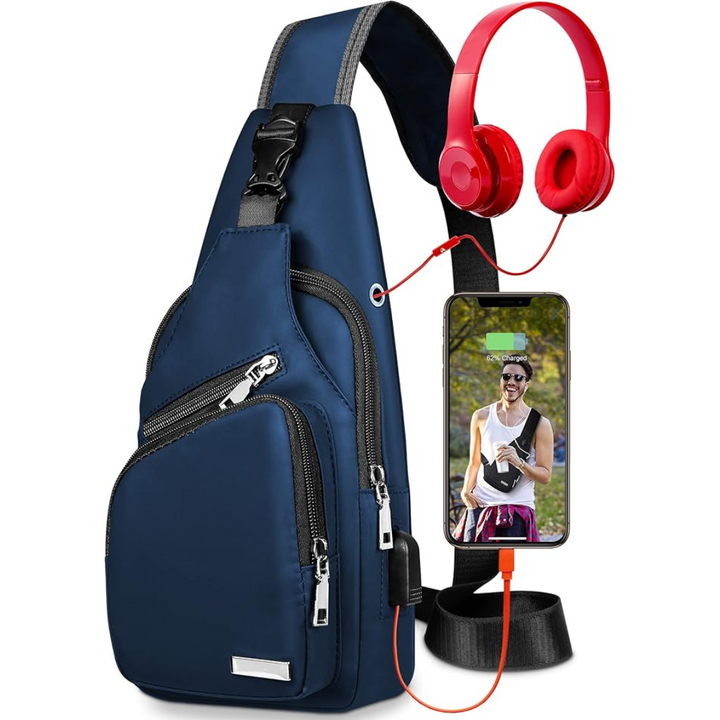 Durable waterproof sling bag, built for outdoor adventure & daily wear. Long-lasting crossbody.