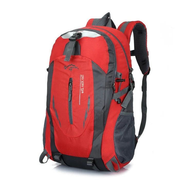 Spacious unisex waterproof travel backpack with ergonomic design. Durable nylon for adventure & daily use.